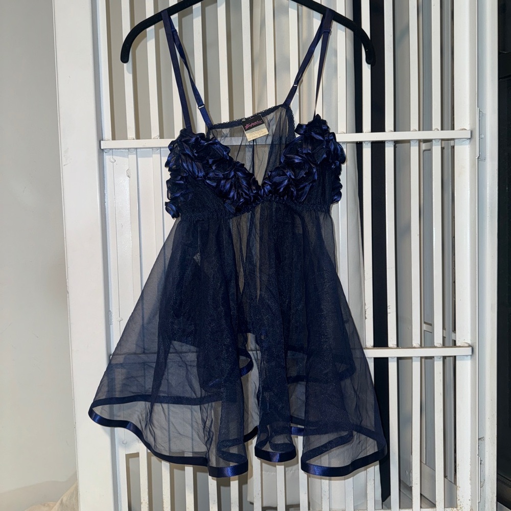 Frederick's of Hollywood ‘80s vintage slip top + matching sheer underwear